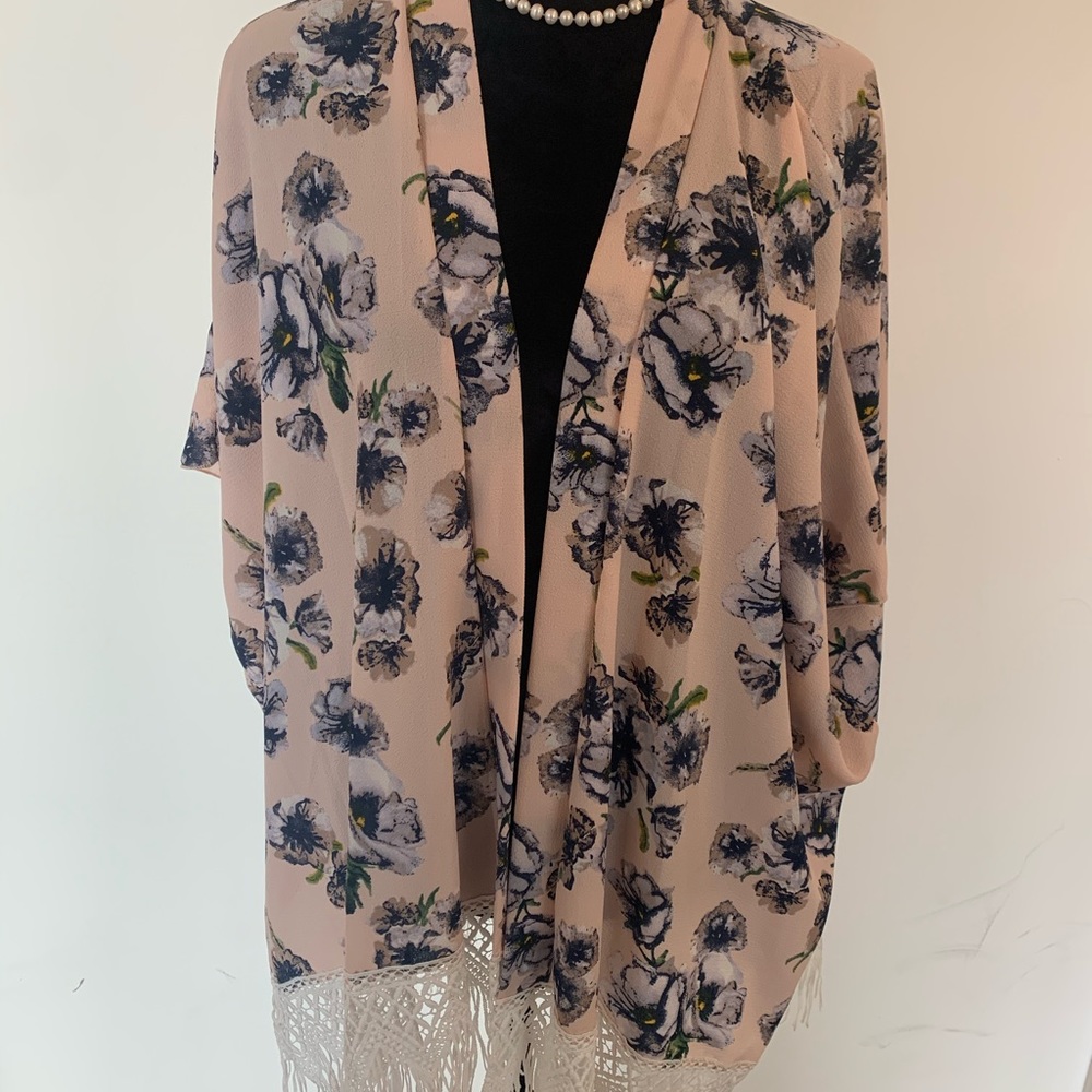 Floral print shawl